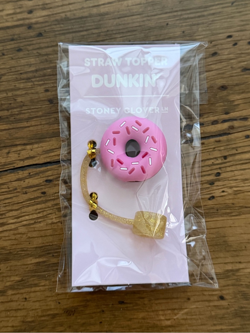 Stoney Cliver Ln Dunkin Pink Donut Straw Topper